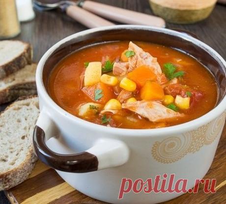 ТОМАТНЫЙ СУП С ТЫКВОЙ И КУРИЦЕЙ