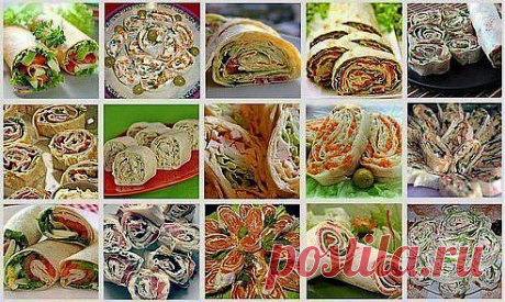 Быстро и так вкусно. 20 начинок для рулета из лаваша!