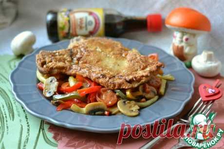 Гарнир "Поцелуй Музы" и отбивная в кунжуте – кулинарный рецепт