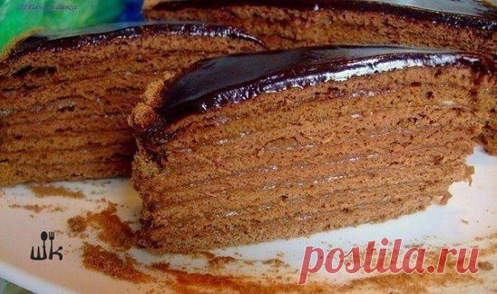 Шоколадный торт "Медовик"