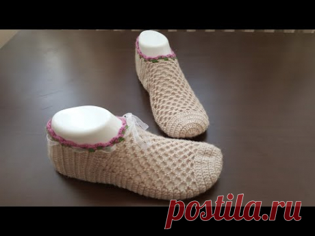 Çok kolay çeyizlik petekli dantel patik yapımı (çok kolay şık patik yapımı , kolay çetik yapımı)
