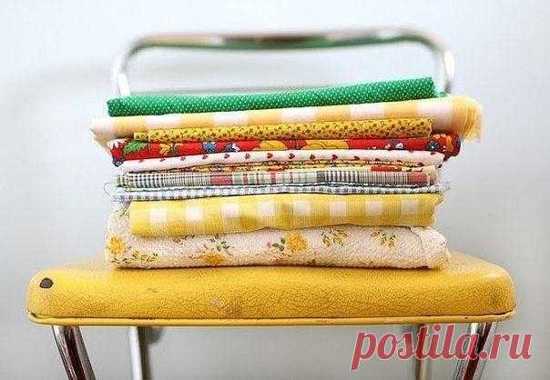 Сидушка -подушка из лоскутков ткани