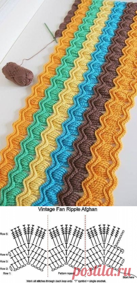 ​Интересный узор с зубчиками &amp;mdash; DIYIdeas