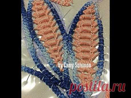 Laseta/ umplutura frunze (11)/ Point lace