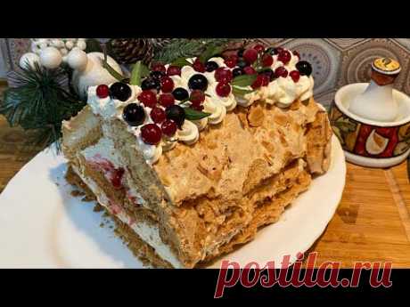 МЕРЕНГОВЫЙ РУЛЕТ со сливочным кремом ПЛОМБИР / ИРА БЕЛАЯ