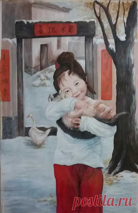 Chinese Little Girl by Patricia Rachidi