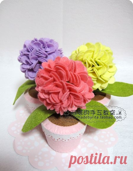 МК Цветы из фетра