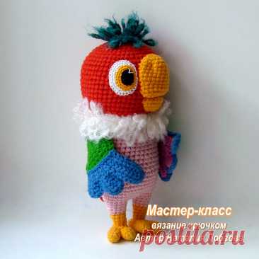 PDF Попугай Кеша крючком. FREE crochet pattern; Аmigurumi toy patterns. Амигуруми схемы и описания на русском. Вязаные игрушки и поделки своими руками #amimore - птицы, птичка, попугай из советского мультфильма, попугайчик.