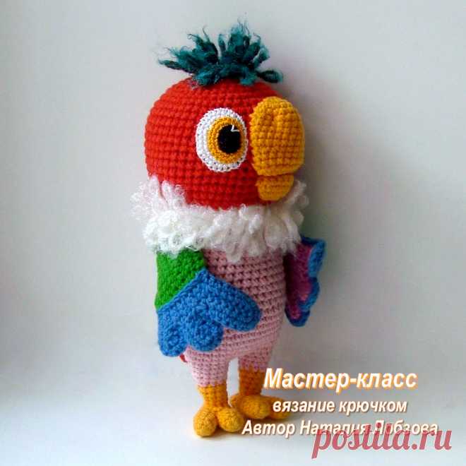 PDF Попугай Кеша крючком. FREE crochet pattern; Аmigurumi toy patterns. Амигуруми схемы и описания на русском. Вязаные игрушки и поделки своими руками #amimore - птицы, птичка, попугай из советского мультфильма, попугайчик.