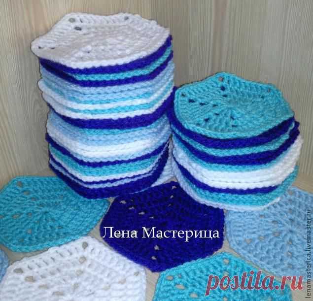 Шестиугольный мотив "Мозаика" (вязание крючком)