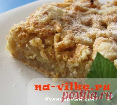 Сухой пирог с яблоками