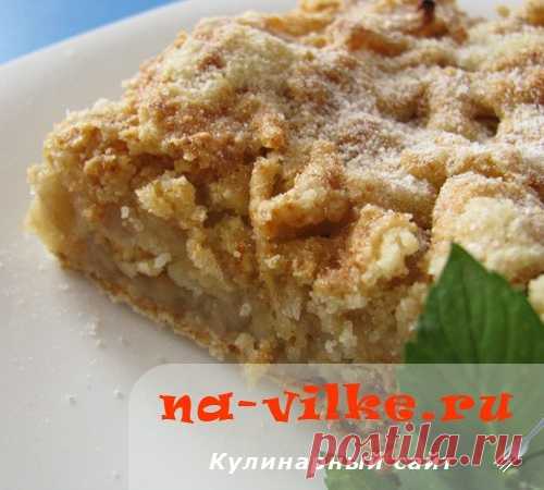 Сухой пирог с яблоками