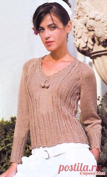 Изящный пуловер с рукавами реглан 