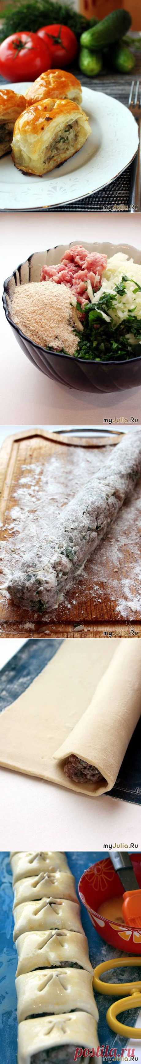 SAUSAGE ROLLS-РУЛЕТИКИ ИЗ СЛОЁНОГО ТЕСТА