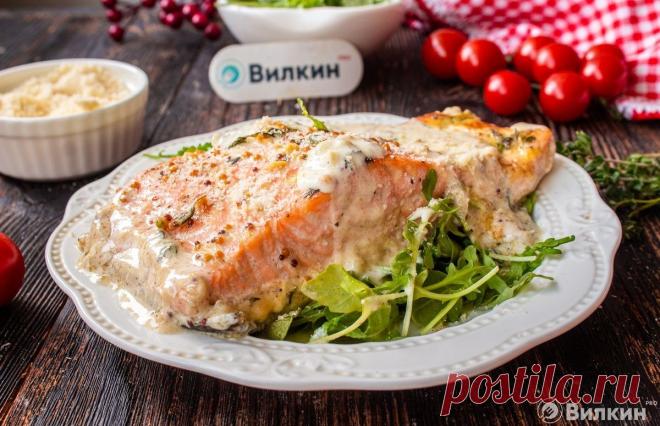 Лосось в сливочном соусе в духовке.