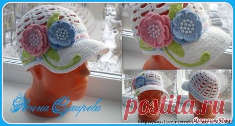 МК :летняя кепка для девочки.