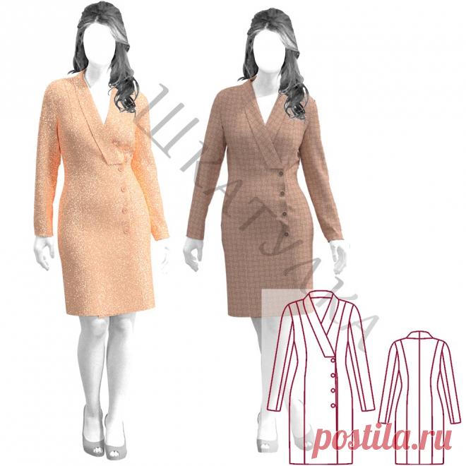 Выкройка платья-жакета WD051219 | Шкатулка