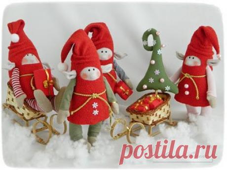 Новогодние гномы. Выкройки | БЛОГ ДОМОХОЗЯЙКИ