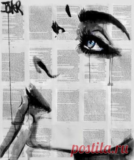 Artist: Loui Jover; Ink 2014 Drawing &quot;never know.... (SOLD)&quot;