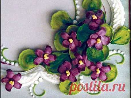 ▶ Buttercream Flowers--Violets &amp; Spring Blossoms - YouTube