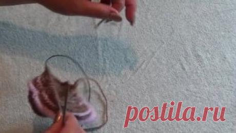 Кроссовочки связанные спицами