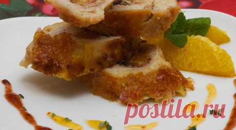 Куриные рулеты с сухофруктами, пошаговый рецепт с фото