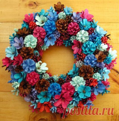Веночки из шишек