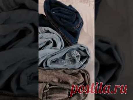 СТАРЫЕ джинсы для НОВОГО проекта 👖#handmade #старыеджинсы