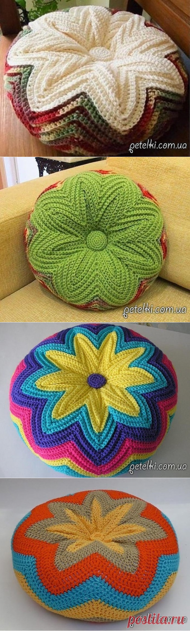 Декоративная подушка крючком.МК. - Nebka.Ru