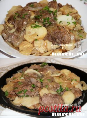 Картофель по-китайски со свиными языками