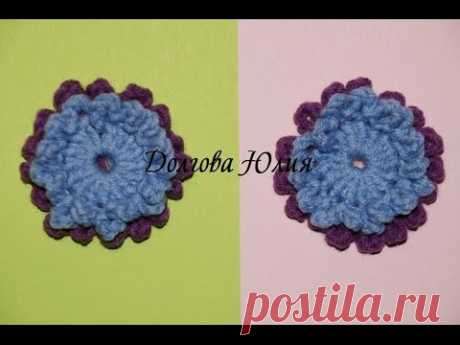 Вязание крючком для начинающих. Цветок скабиоза  \\  Crochet for beginners. flower scabious