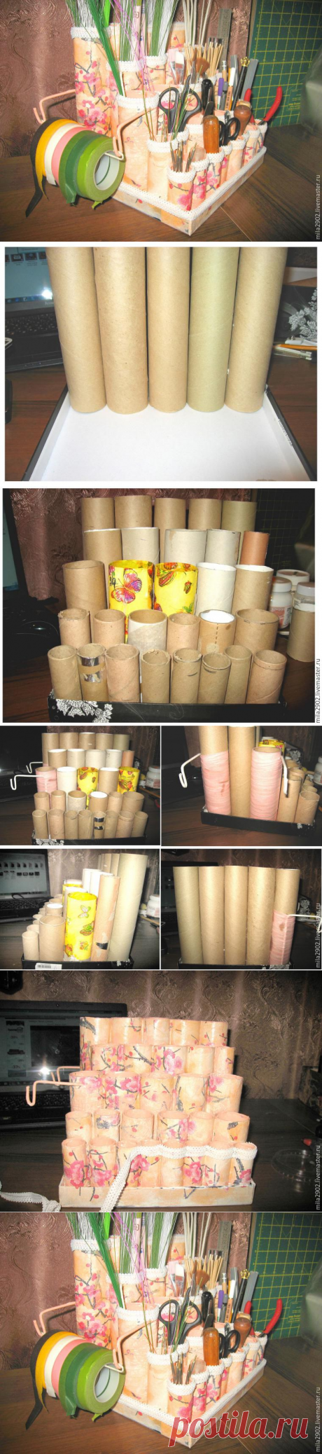 «Я ее слепила из того, что было»: делаем подставку для проволоки и других принадлежностей - Ярмарка Мастеров - ручная работа, handmade