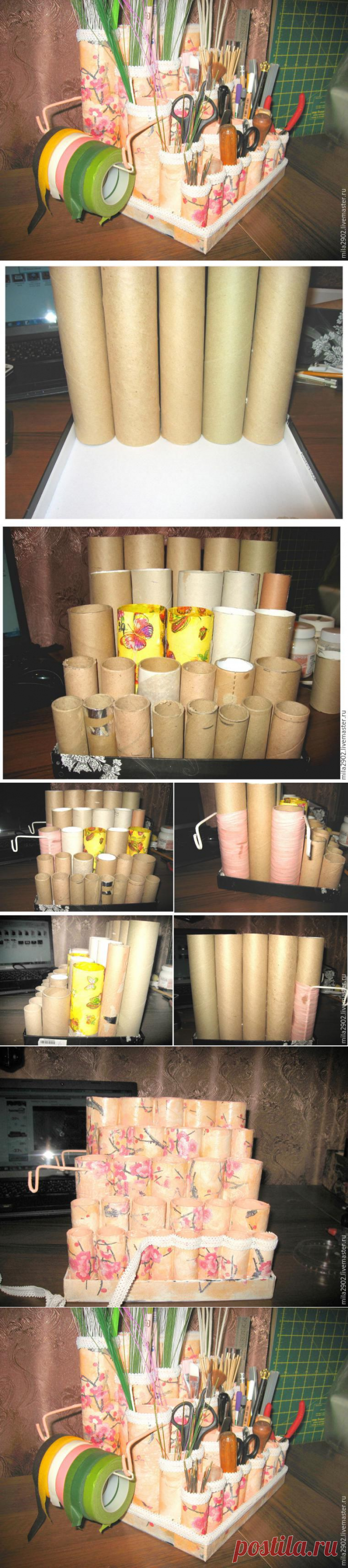 «Я ее слепила из того, что было»: делаем подставку для проволоки и других принадлежностей - Ярмарка Мастеров - ручная работа, handmade