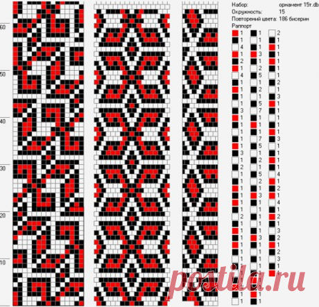 Схемы жгутов из бисера.