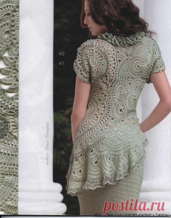 Нарядный костюм крючком.