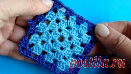 Вязание крючком - Урок 204- Квадрат 10 - Crochet square