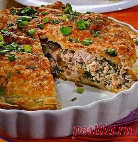 Быстрый и вкусный куриный пирог.