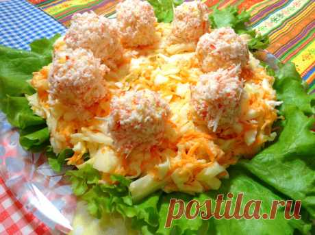 Салат с шариками из крабовых палочек | CityWomanCafe.com