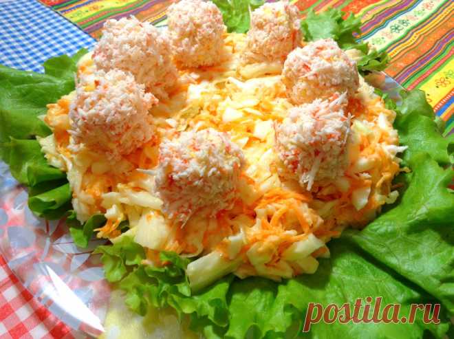 Салат с шариками из крабовых палочек | CityWomanCafe.com