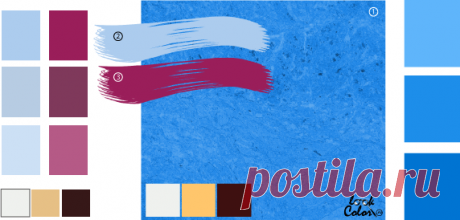 Сине-голубой цвет и сочетание с ним | LOOKCOLOR