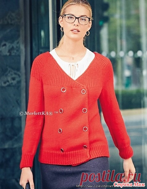 Классический блейзер. Спицы. - ВЯЗАНАЯ МОДА+ ДЛЯ НЕМОДЕЛЬНЫХ ДАМ - Страна Мам