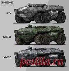 БТРы в камуфляже: городской, лесной, арктический.