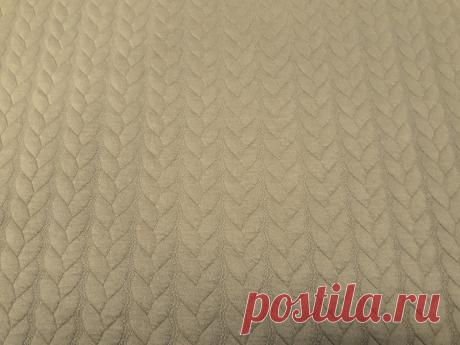 Трикотаж - жакард Косичка (бежевый) (арт. 051240): продажа, цена в Полтаве. одежные ткани от ""МОДНИЦА" Интернет - магазин тканей для модной одежды" - 417720036