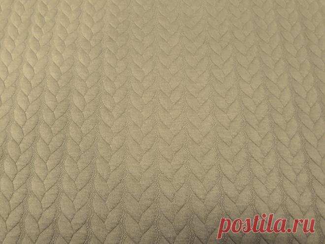 Трикотаж - жакард Косичка (бежевый) (арт. 051240): продажа, цена в Полтаве. одежные ткани от 