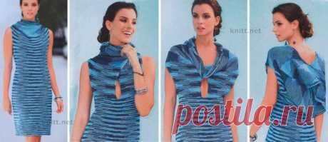 Платье из меланжевой пряжи | knitt.net | Все о вязании