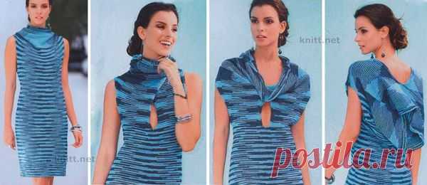 Платье из меланжевой пряжи | knitt.net | Все о вязании