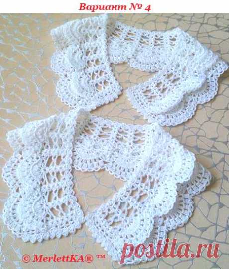 Красивые ажурные съемные воротнички — Сделай сам, идеи для творчества - DIY Ideas