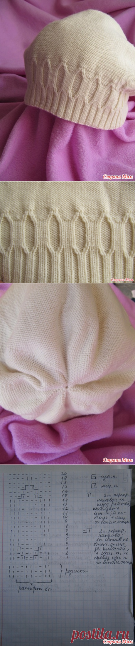 Он-лайн Вяжем шапочки к весне. - Вязание спицами - Страна Мам