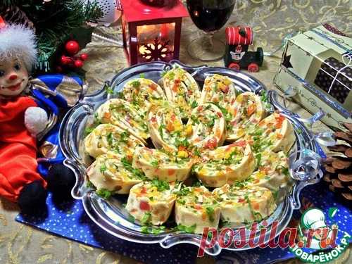 Яичный рулет с сыром 