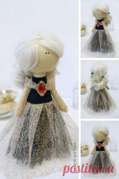 Unique Art Doll Handmade Tilda Doll Girl Special Gift